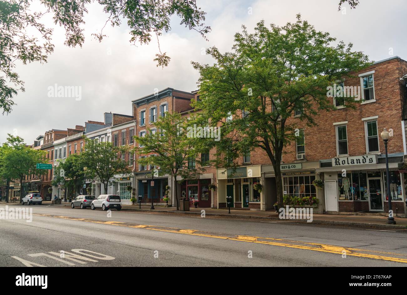 Skaneateles, a Town in the Fingerlakes of Upstate New York Stock Photo