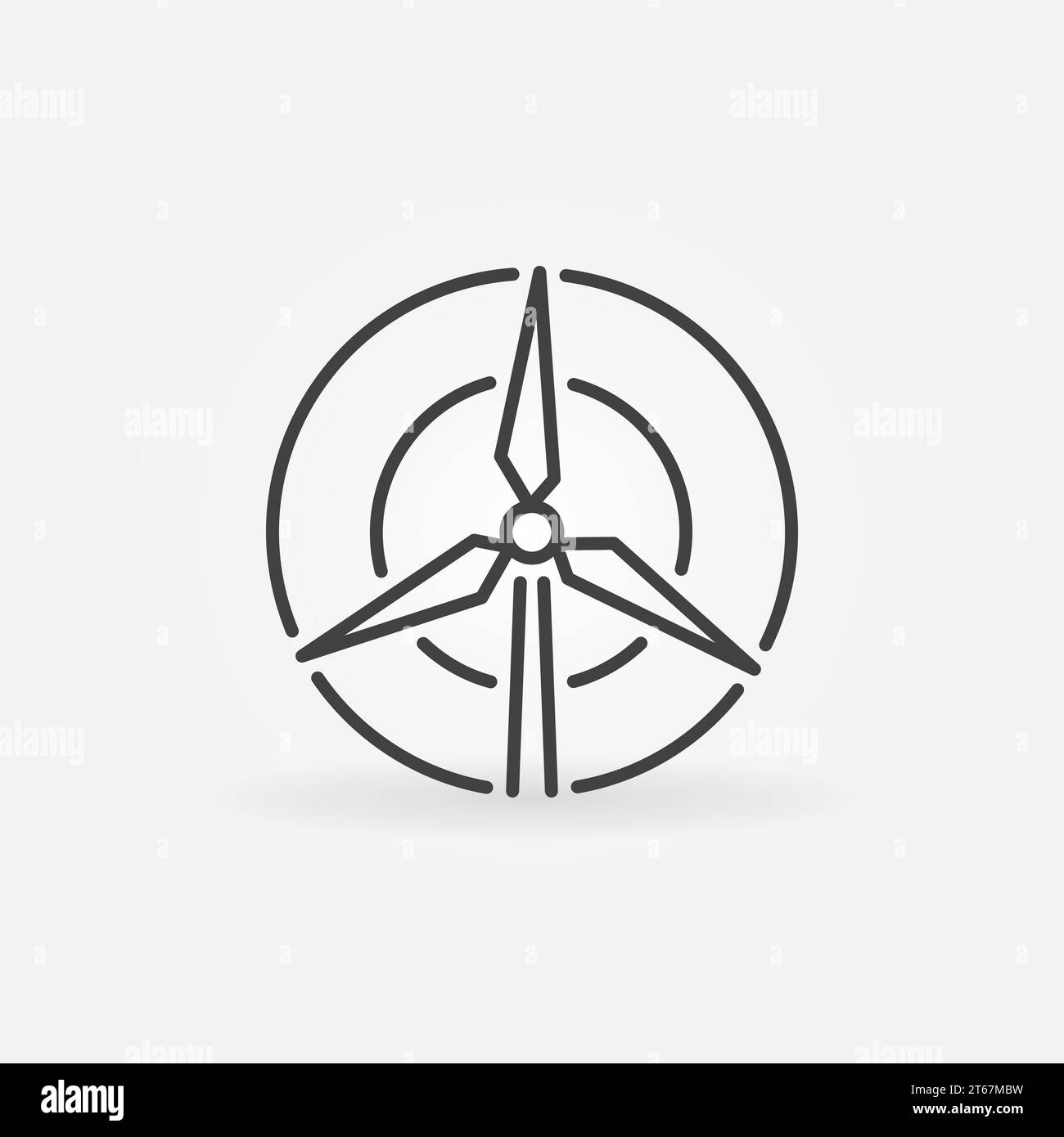 Wind turbine concept icon - vector simple sign or design element in ...
