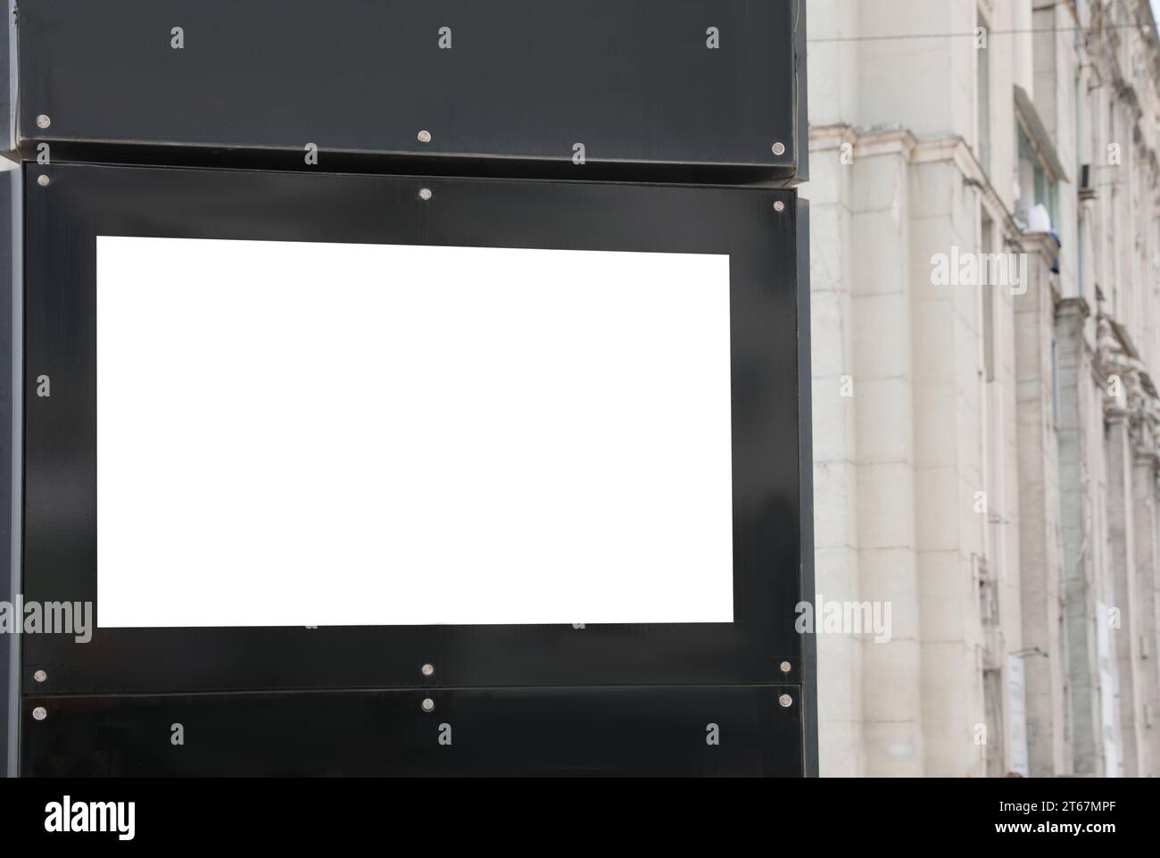 Empty signboard in city. Mock-up for design Stock Photo - Alamy
