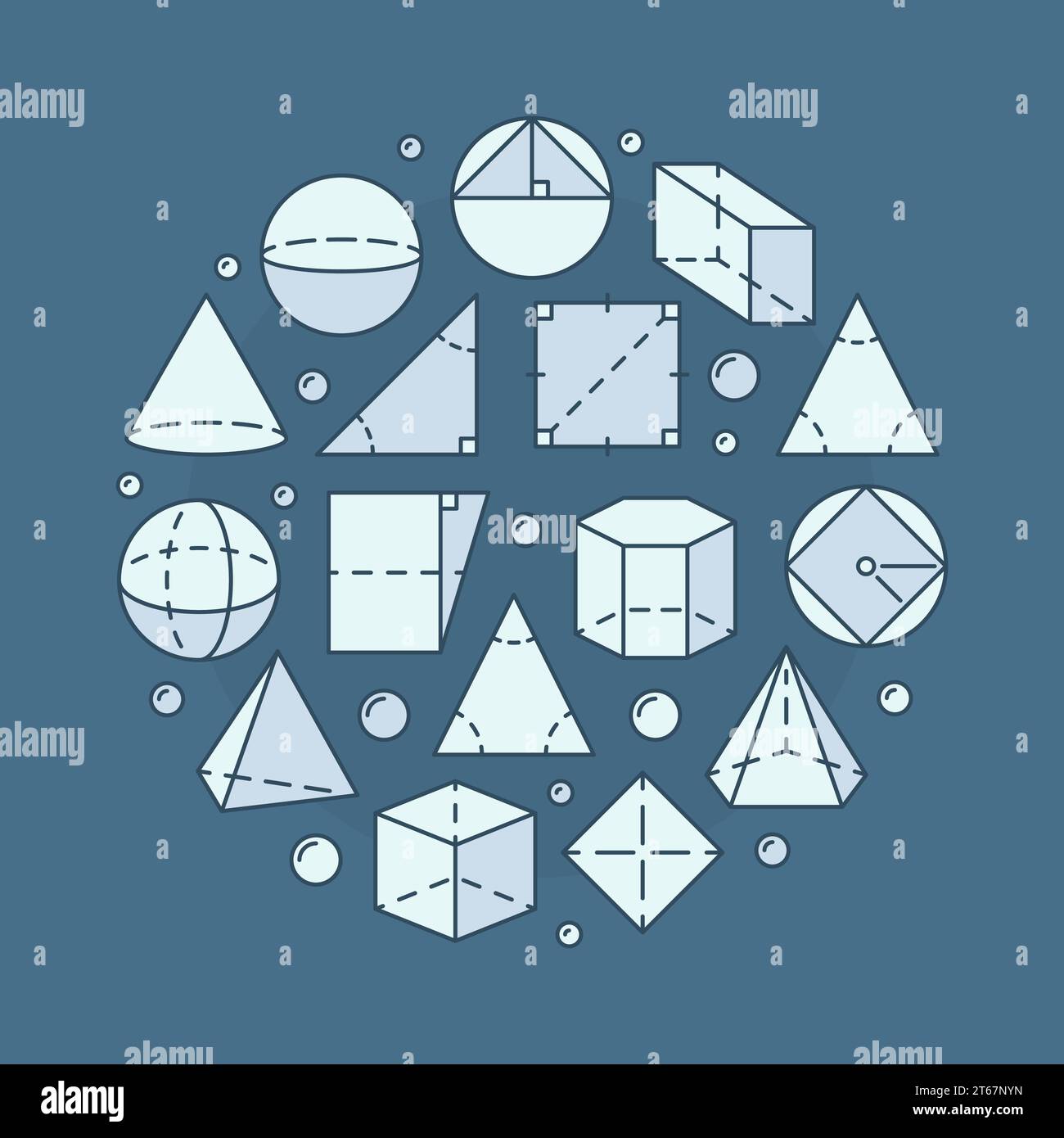 Geometry And Mathematics Illustration Vector Concept Round Math Symbol geometry-and-mathematics-illustration-vector-concept-round-math-symbol