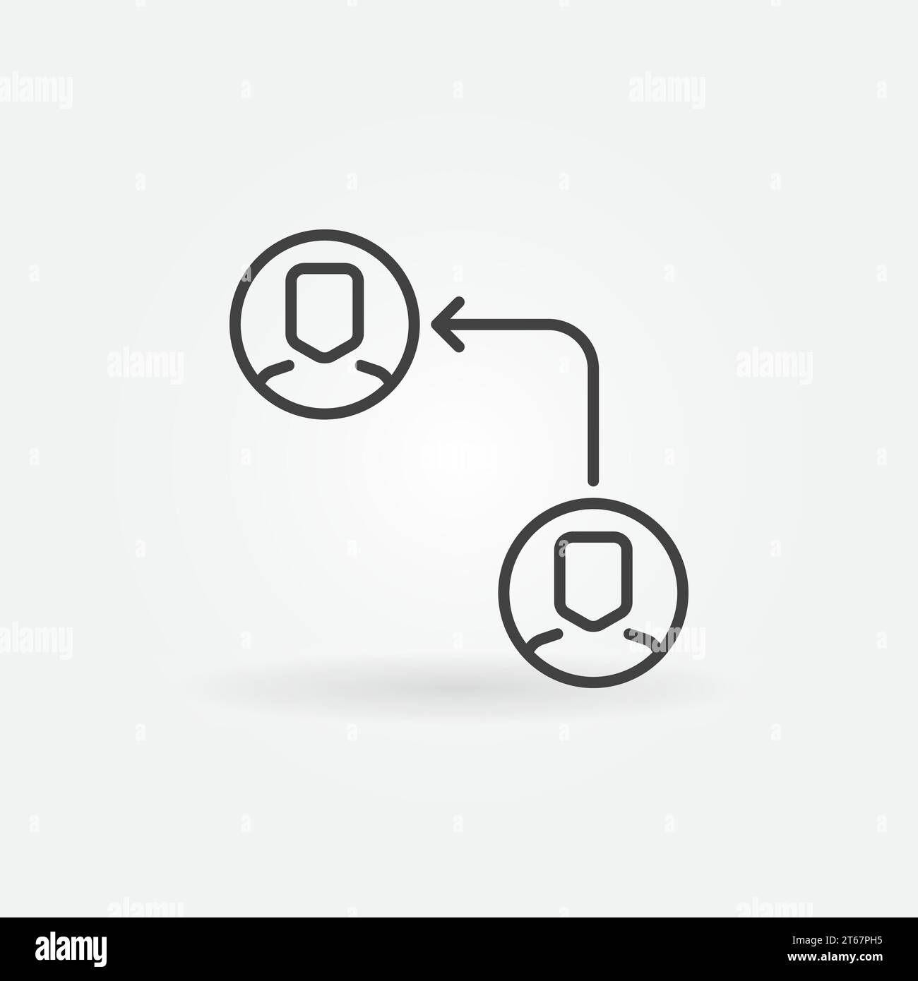 Simple vector outsourcing outline icon or design element Stock Vector
