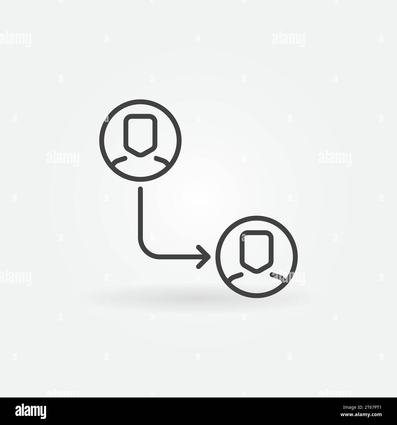 Vector outsourcing outline minimal icon or design element Stock Vector