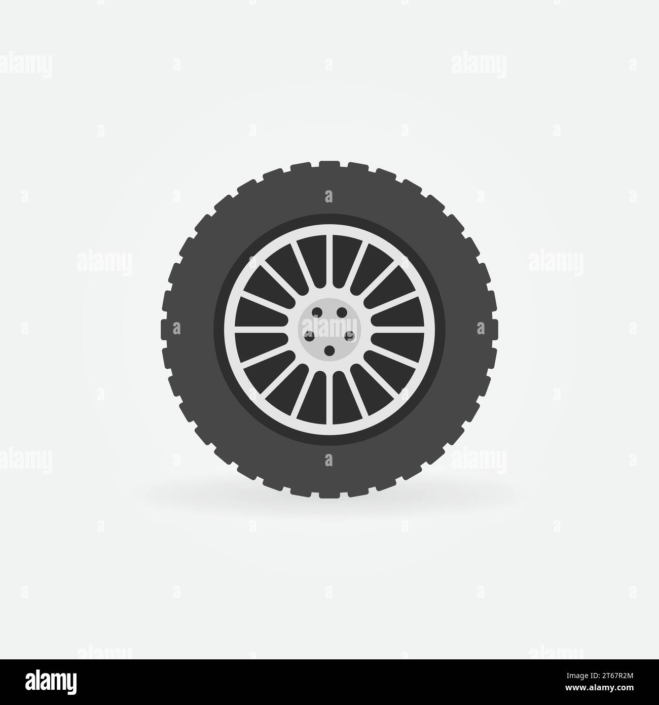 Custom car wheel vector flat icon or design element Stock Vector Image ...
