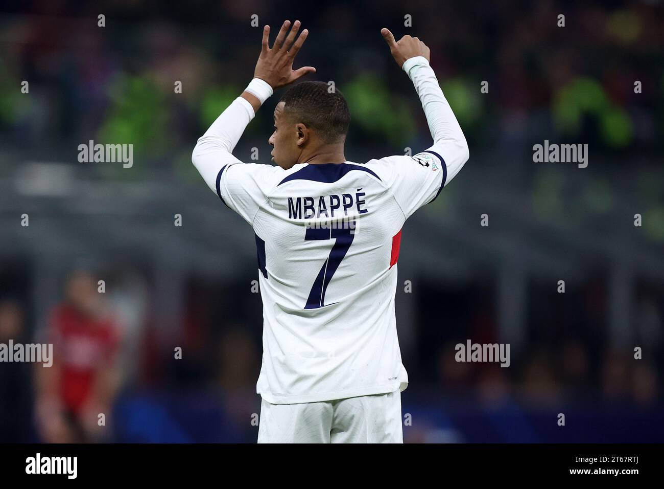 Kylian Mbappe Of Paris Saint-Germain Fc Gestures During The Uefa ...