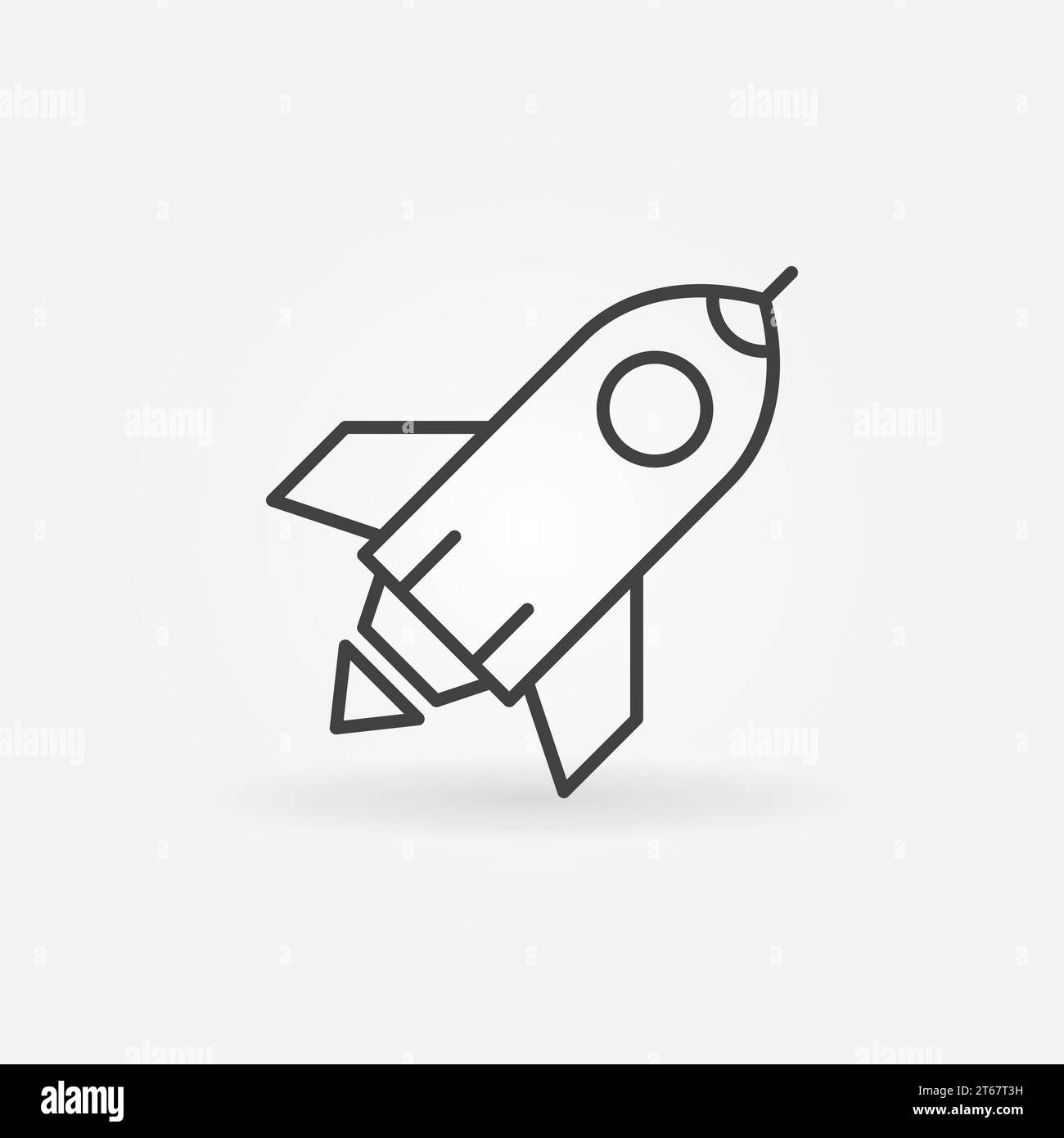 Rocket outline vector icon. Start Up Business concept sign in thin line ...