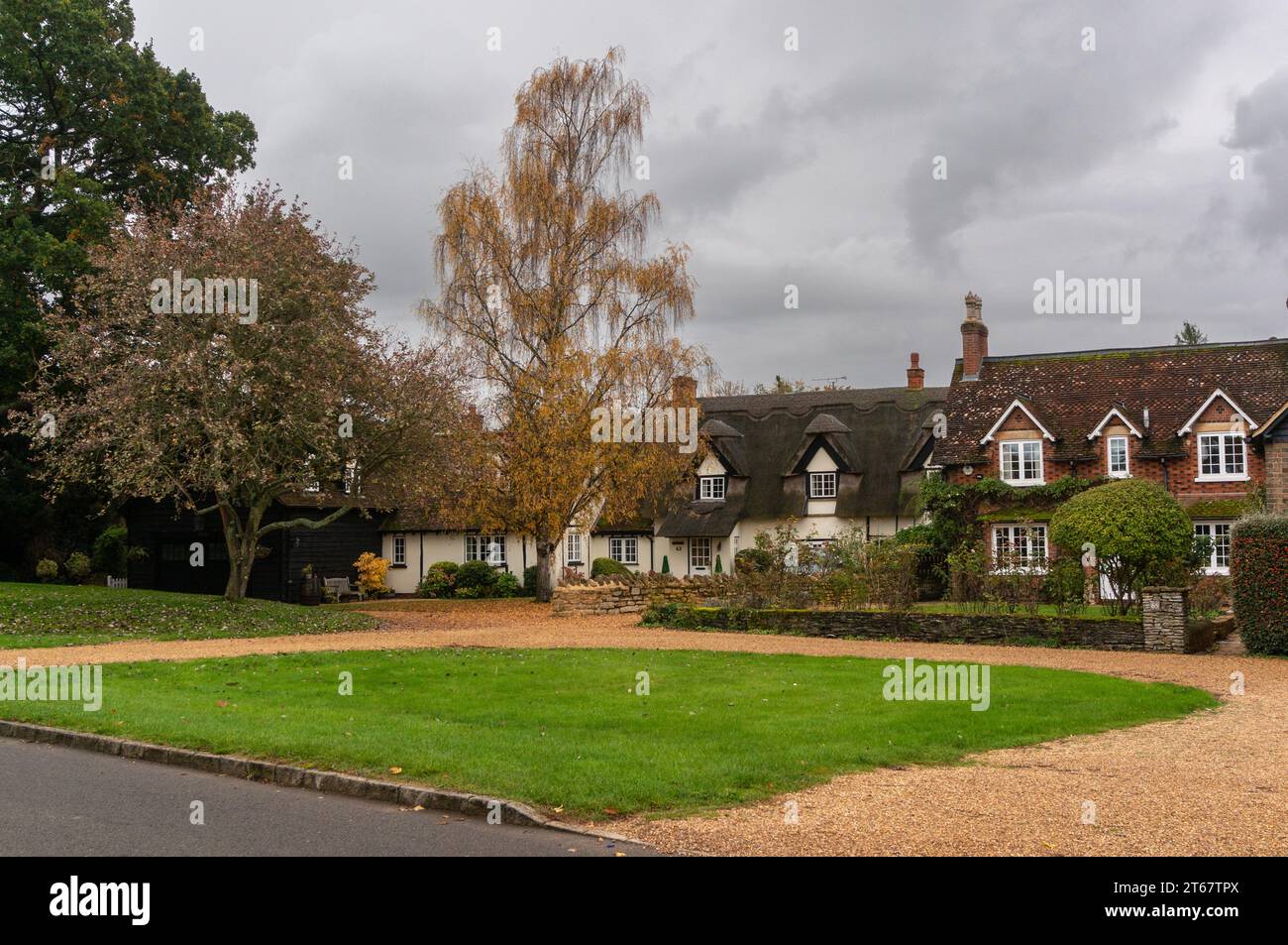 Street scene in the attractive village of Biddenham, Bedfordshire