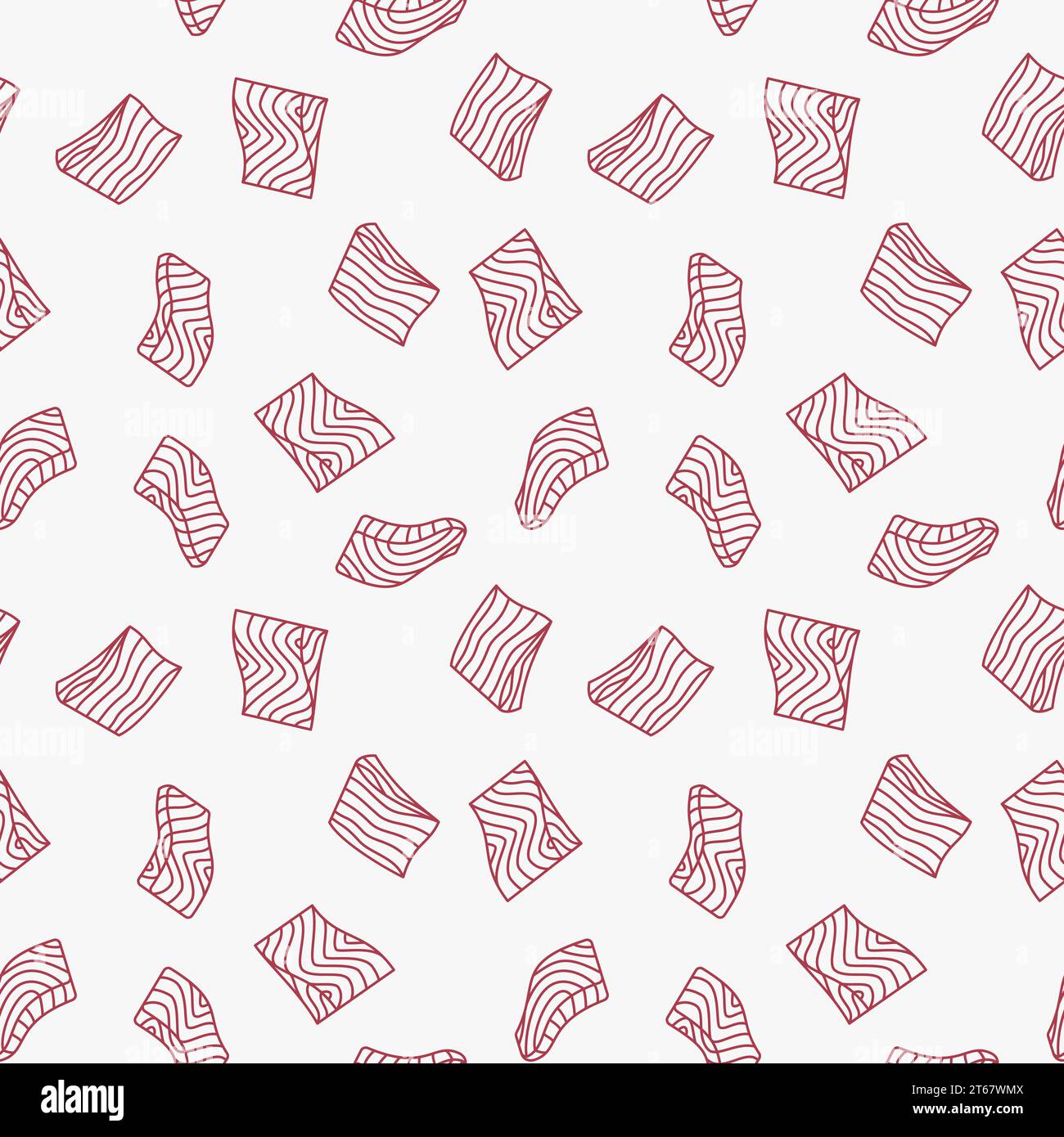 Trout fillet or steak vector creative pattern or seamless texture in ...