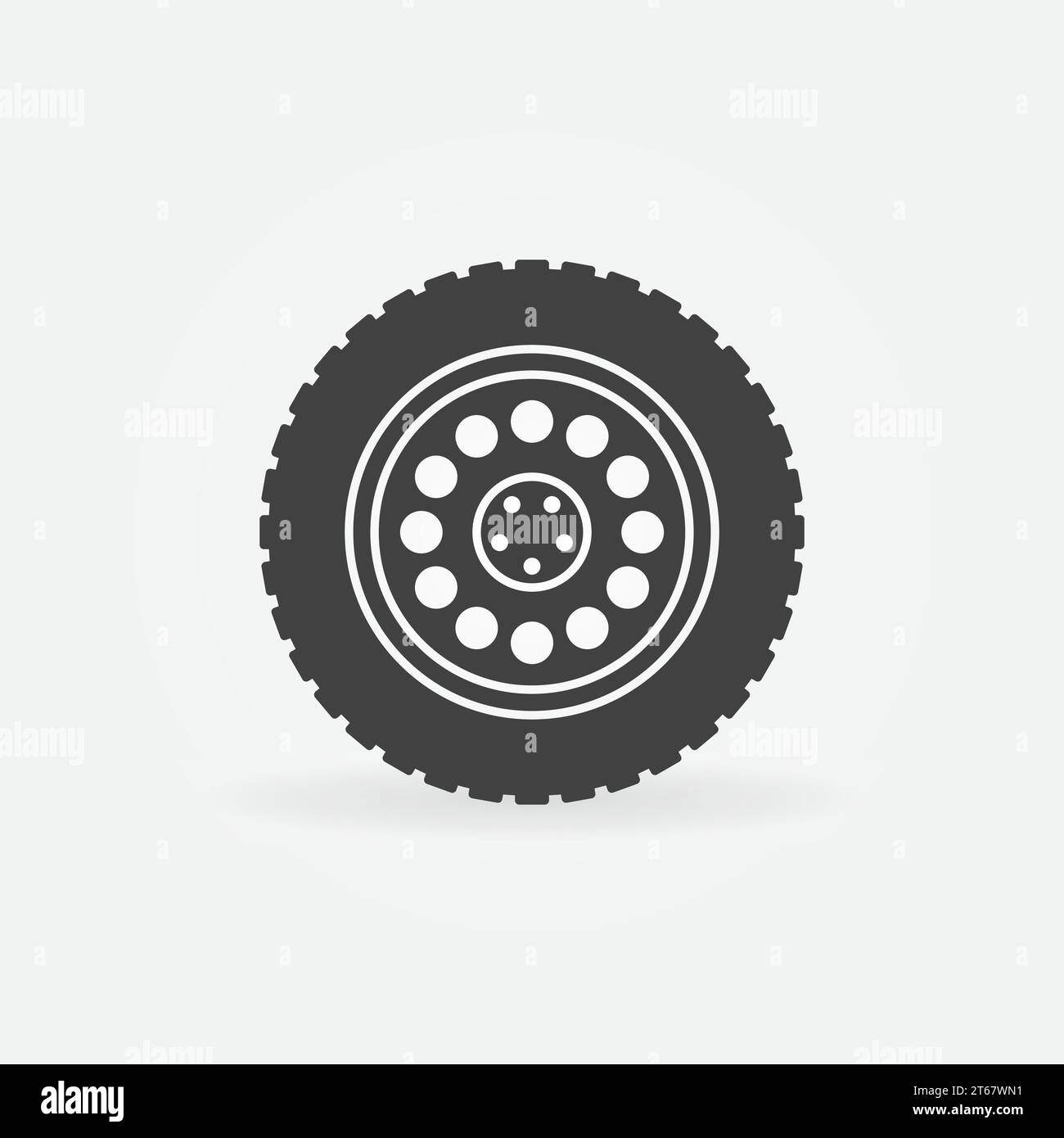 Truck wheel vector isolated icon or design element Stock Vector Image ...