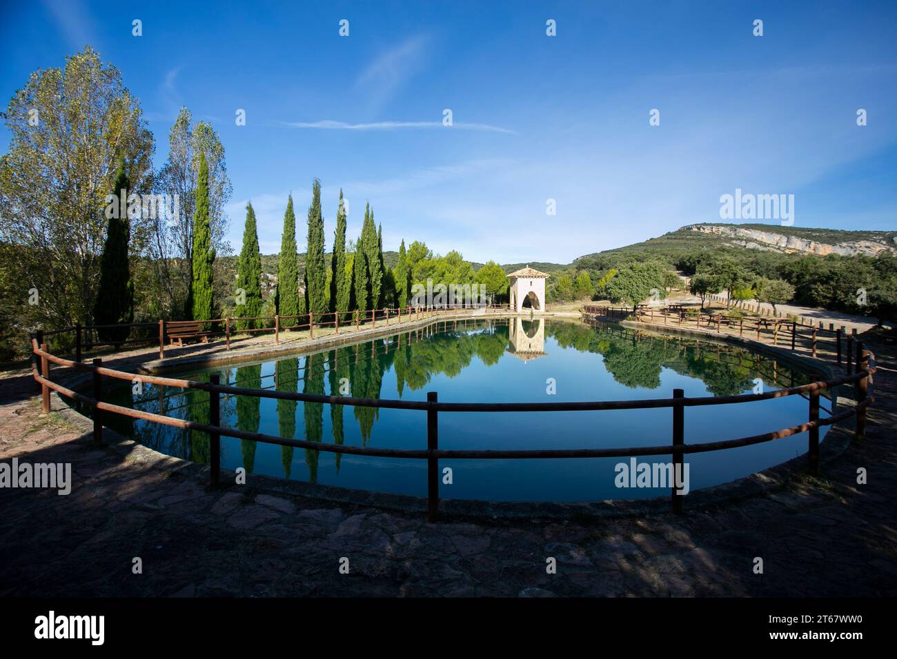 Balsas de Basacol en Alquézar, Aragón Stock Photo