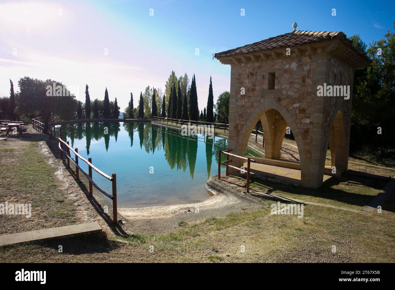 Balsas de Basacol en Alquézar, Aragón Stock Photo