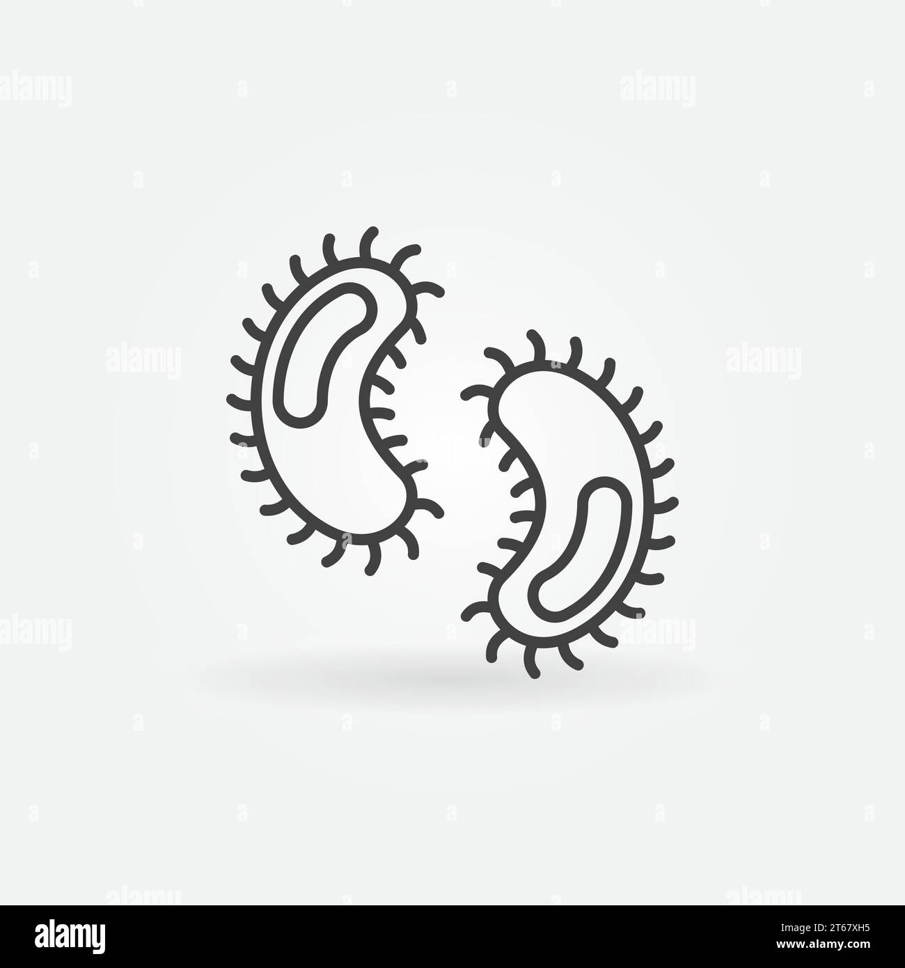 Harmful bacteria vector concept icon or design element in outline style ...