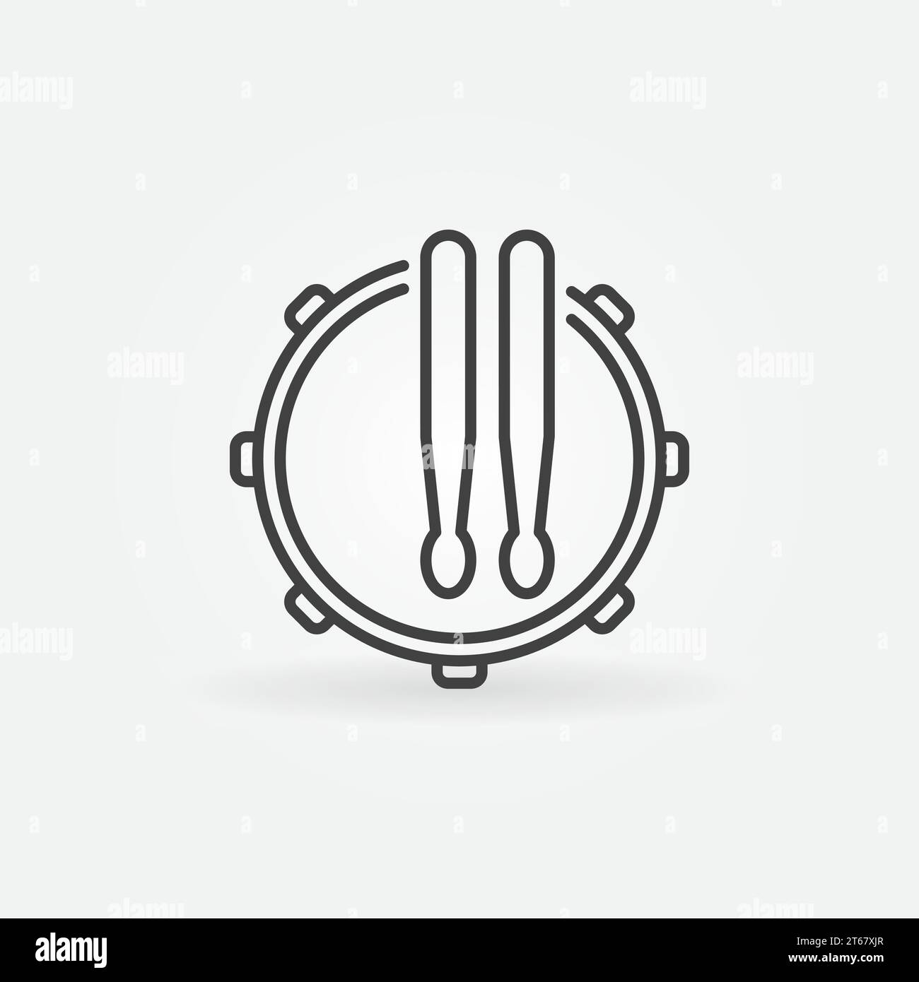 Drum outline vector concept icon or design element Stock Vector Image ...