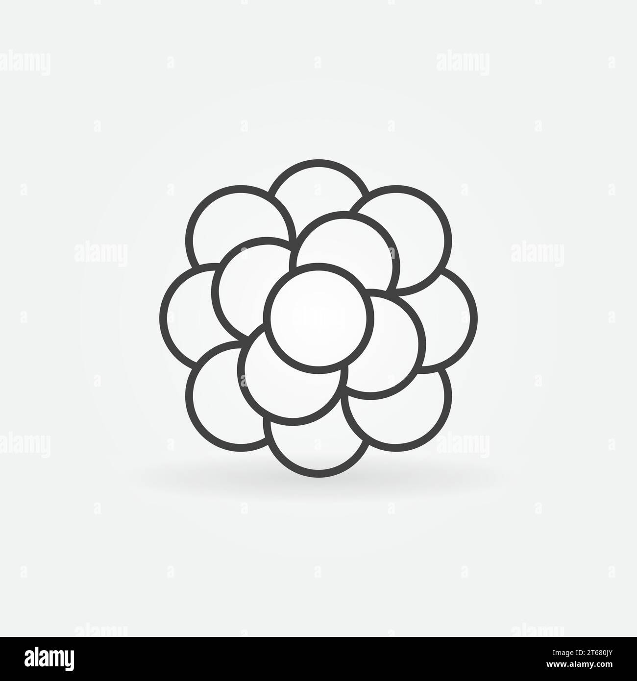 Bacteria concept vector linear icon or symbol Stock Vector