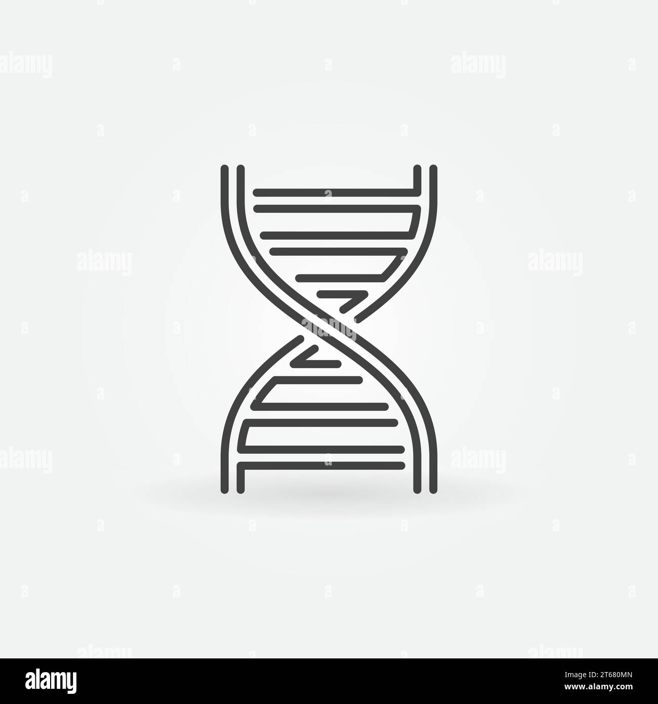 DNA vector concept logotype or icon in thin line style Stock Vector