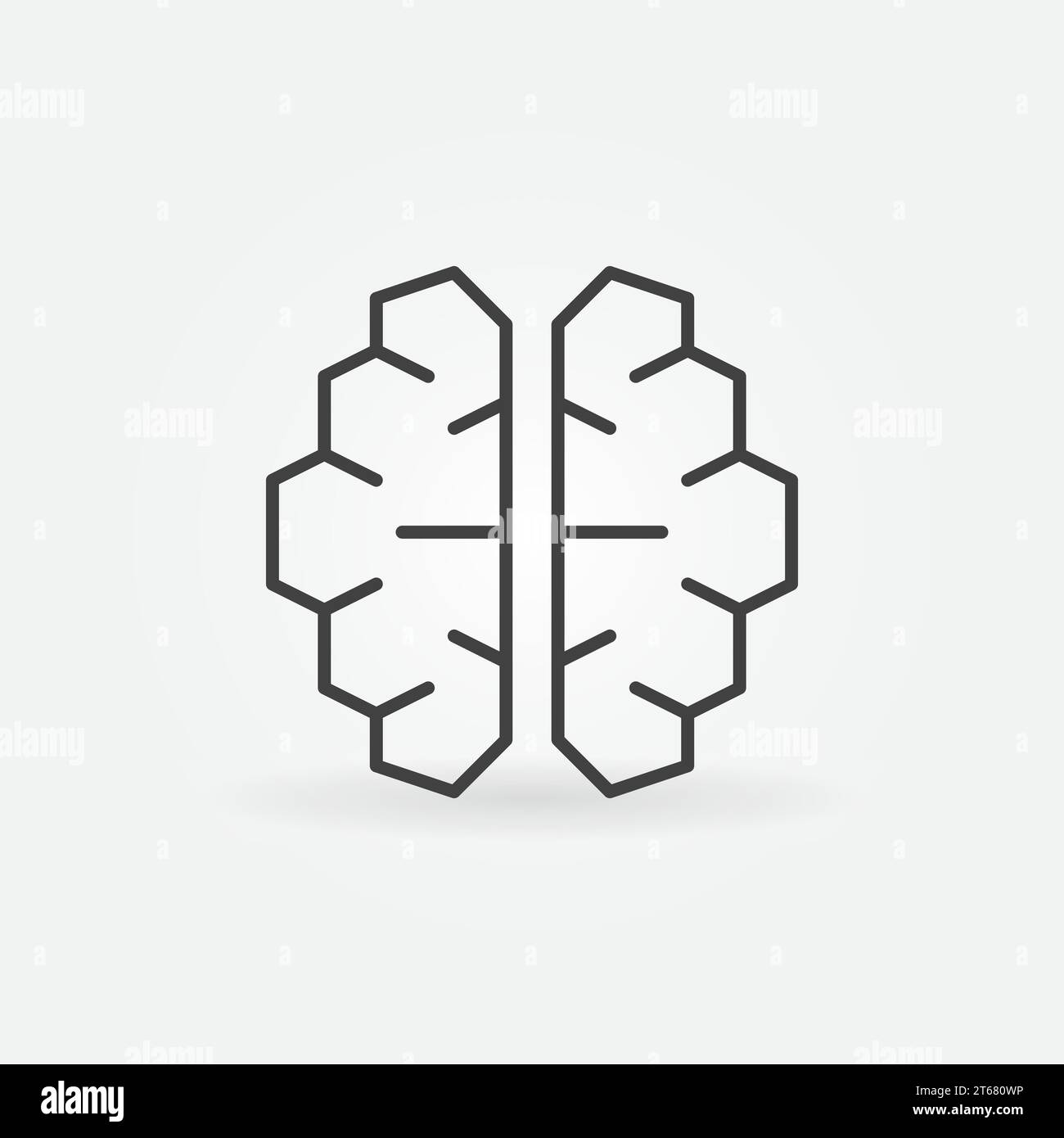 AI cyberbrain icon - vector artificial intelligence brain concept ...