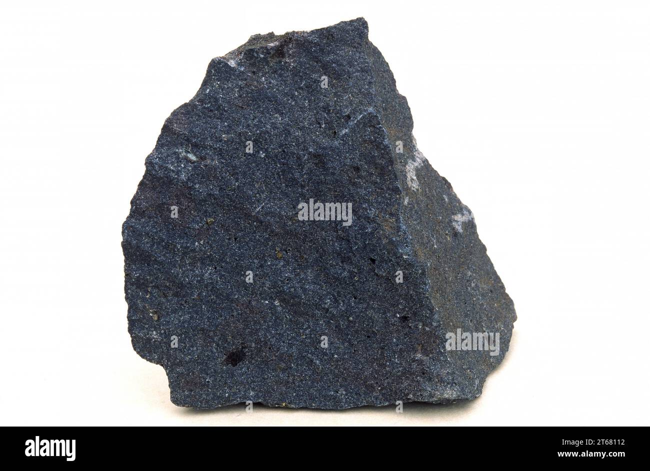 Basalt is a mafic volcanic rock. Sample. Stock Photo