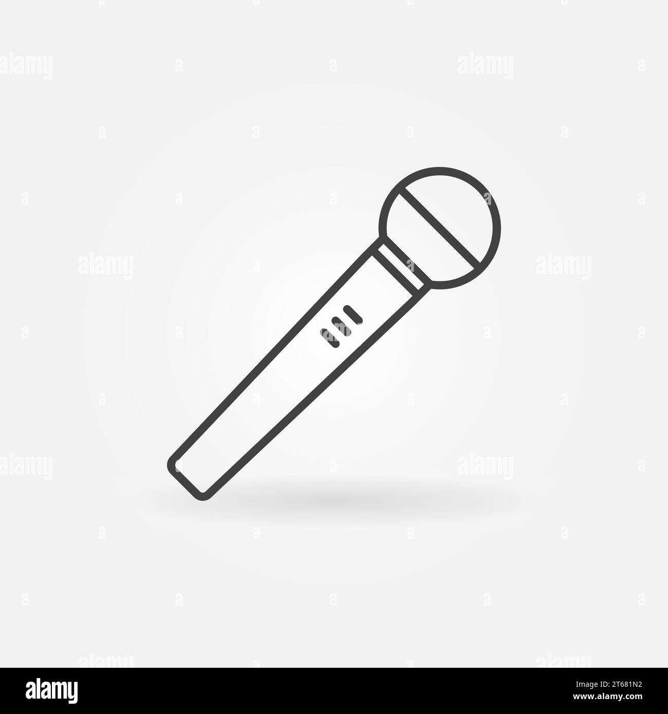 Microphone simple vector outline icon or symbol Stock Vector Image ...