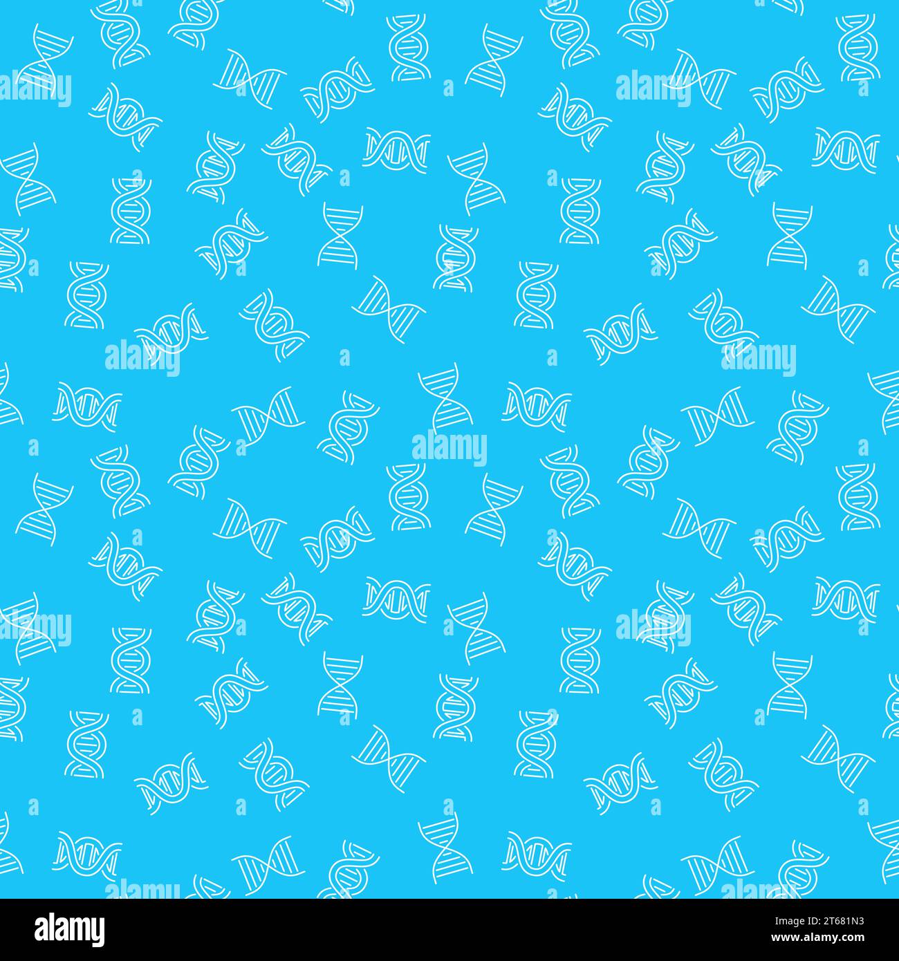 Blue dna strand vector seamless pattern or background Stock Vector