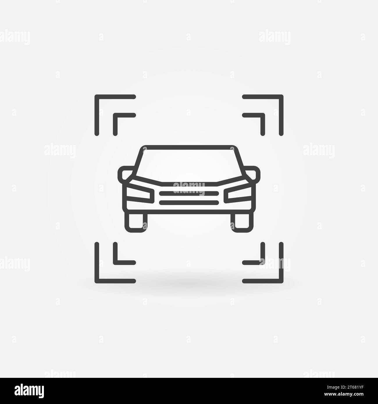 Vector car icon or design element in thin line style Stock Vector Image ...