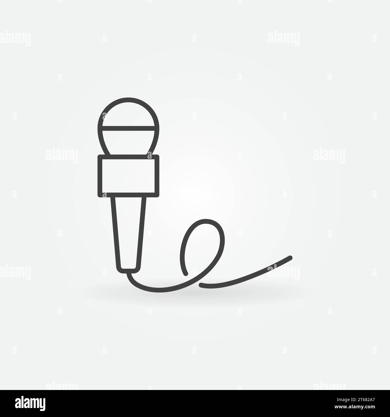 Microphone line icon - vector symbol or design element Stock Vector ...