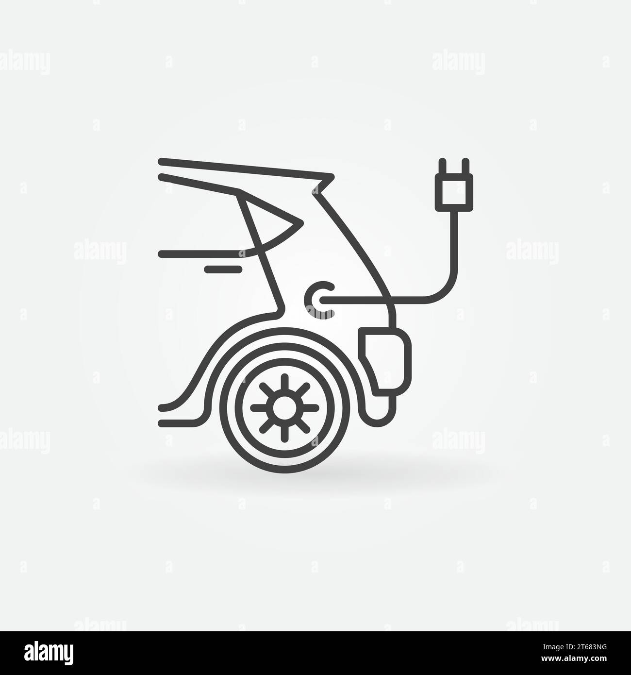 Electric car vector concept icon or symbol in line style Stock Vector ...