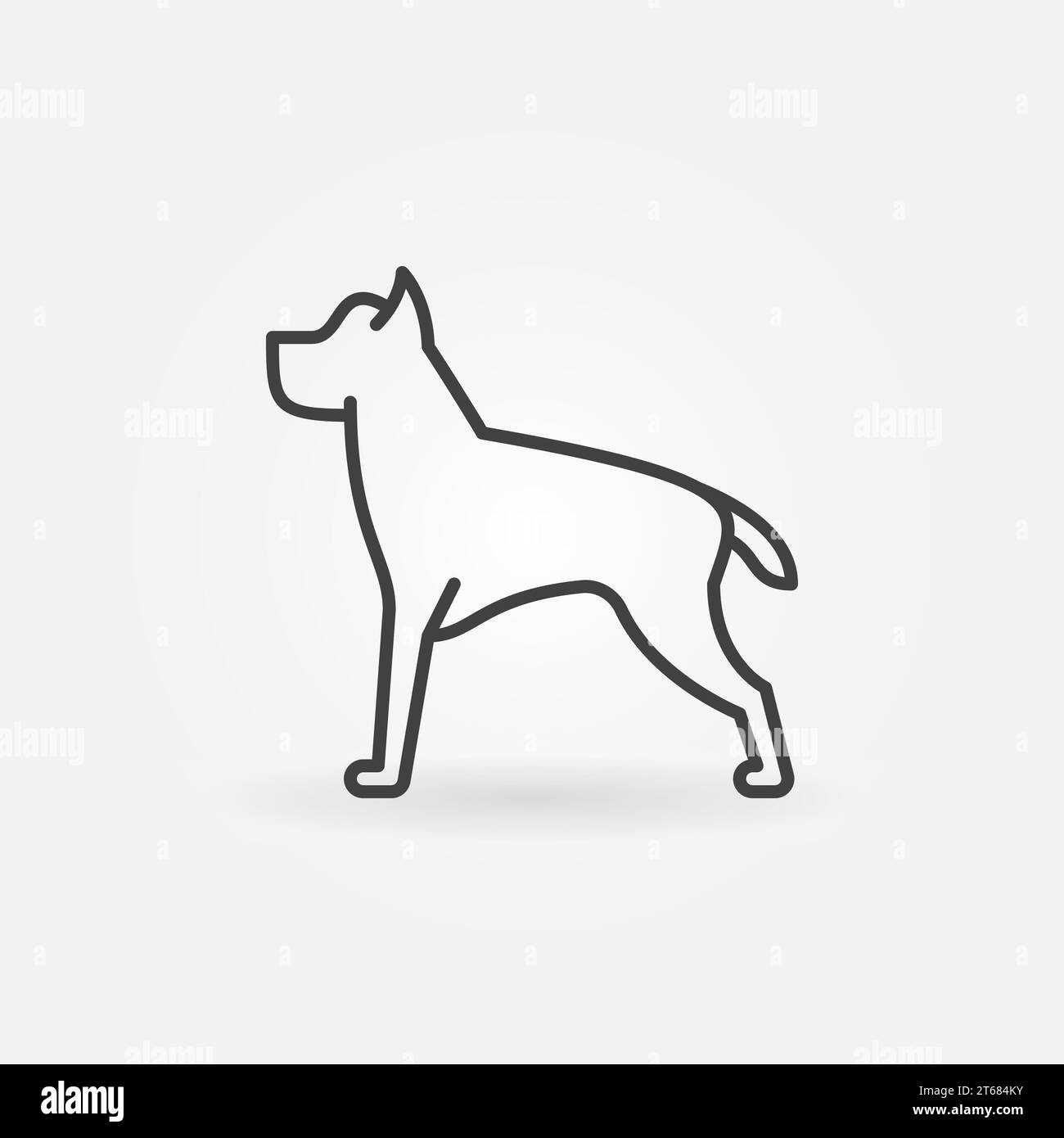 Dog line vector minimal concept icon or symbol Stock Vector Image & Art ...