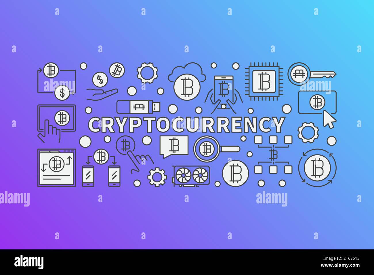 Cryptocurrency bitcoins mining digital Stock Vector Images - Alamy