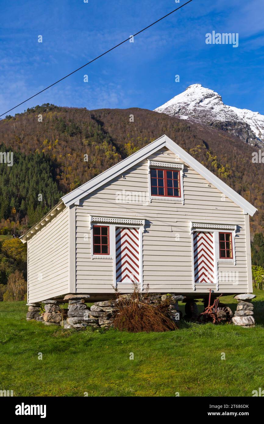 House at Urke, Norway, Scandinavia, Europe in October Stock Photo
