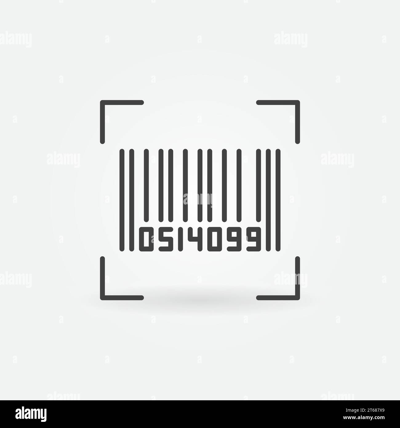 Bar code vector concept icon or symbol in thin line style Stock Vector ...
