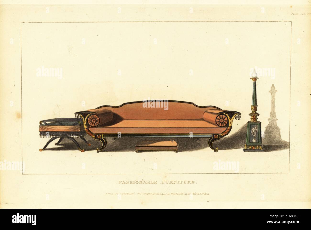 Sofa for reading and study with tabular cushions, with matching book