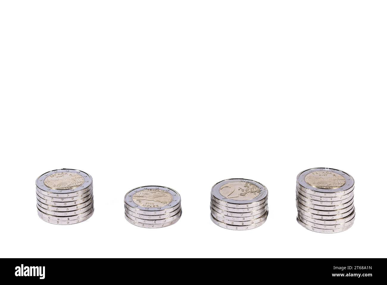Coinage stacked up Cut Out Stock Images & Pictures - Alamy