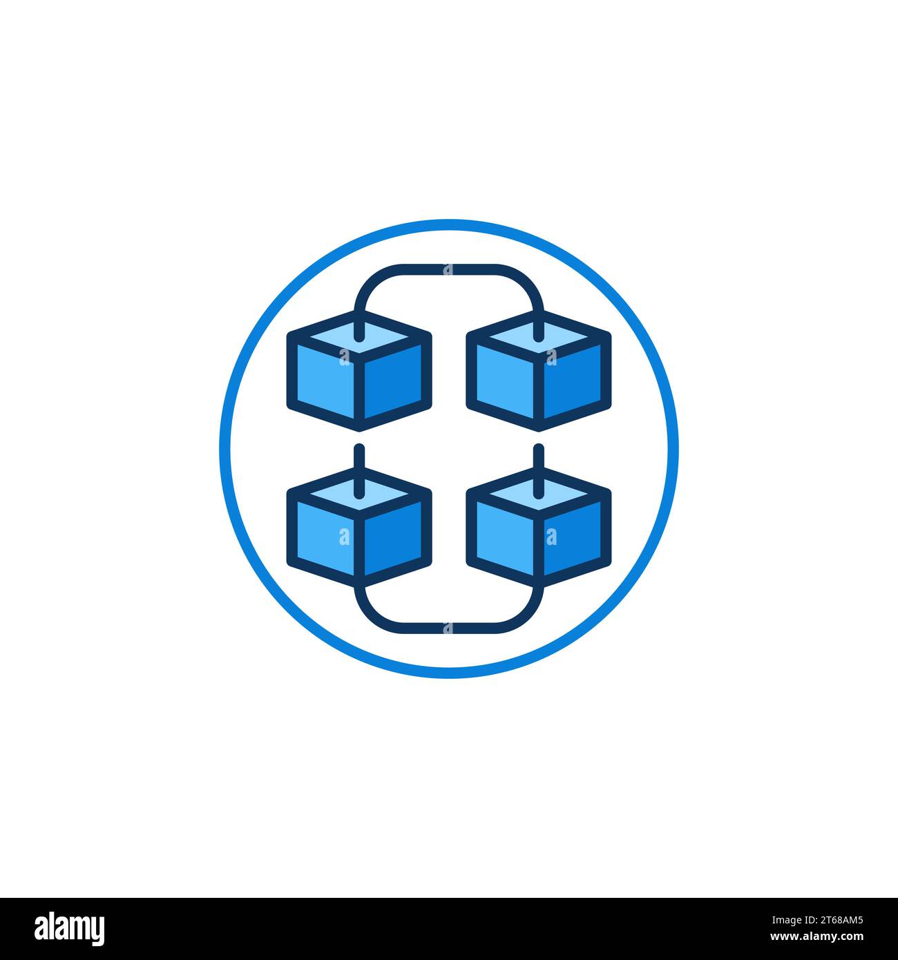 Block Chain vector concept creative circle-shaped icon - Cryptocurrency ...