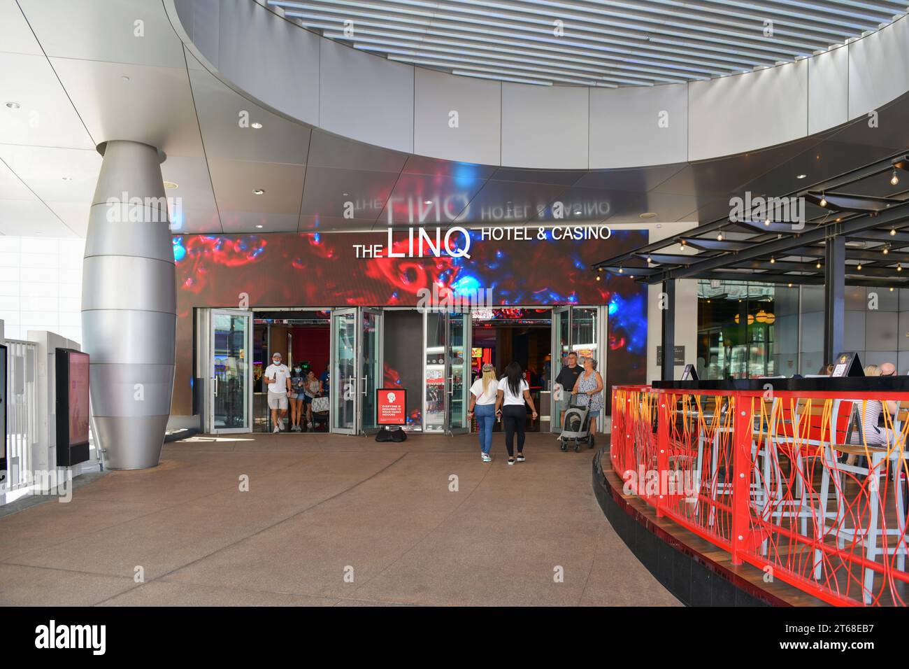 Nevada USA September 5, 2021 View of the north entrance to The Linq hotel casino located on Las Vegas Boulevard Stock Photo