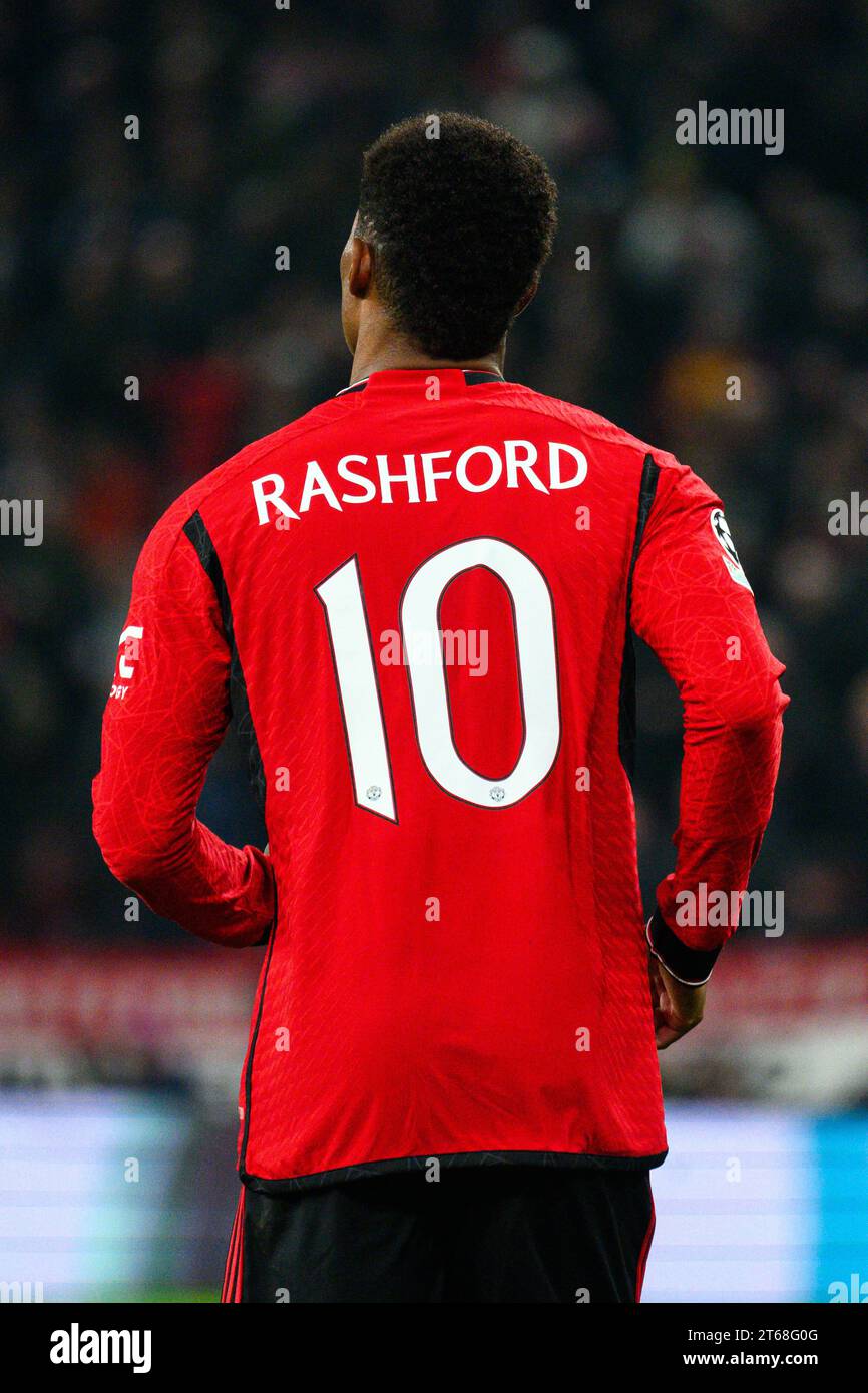 Number 10 Rashford Copenhagen, Denmark. 08th Nov, 2023. Marcus Rashford (10) of Manchester ...