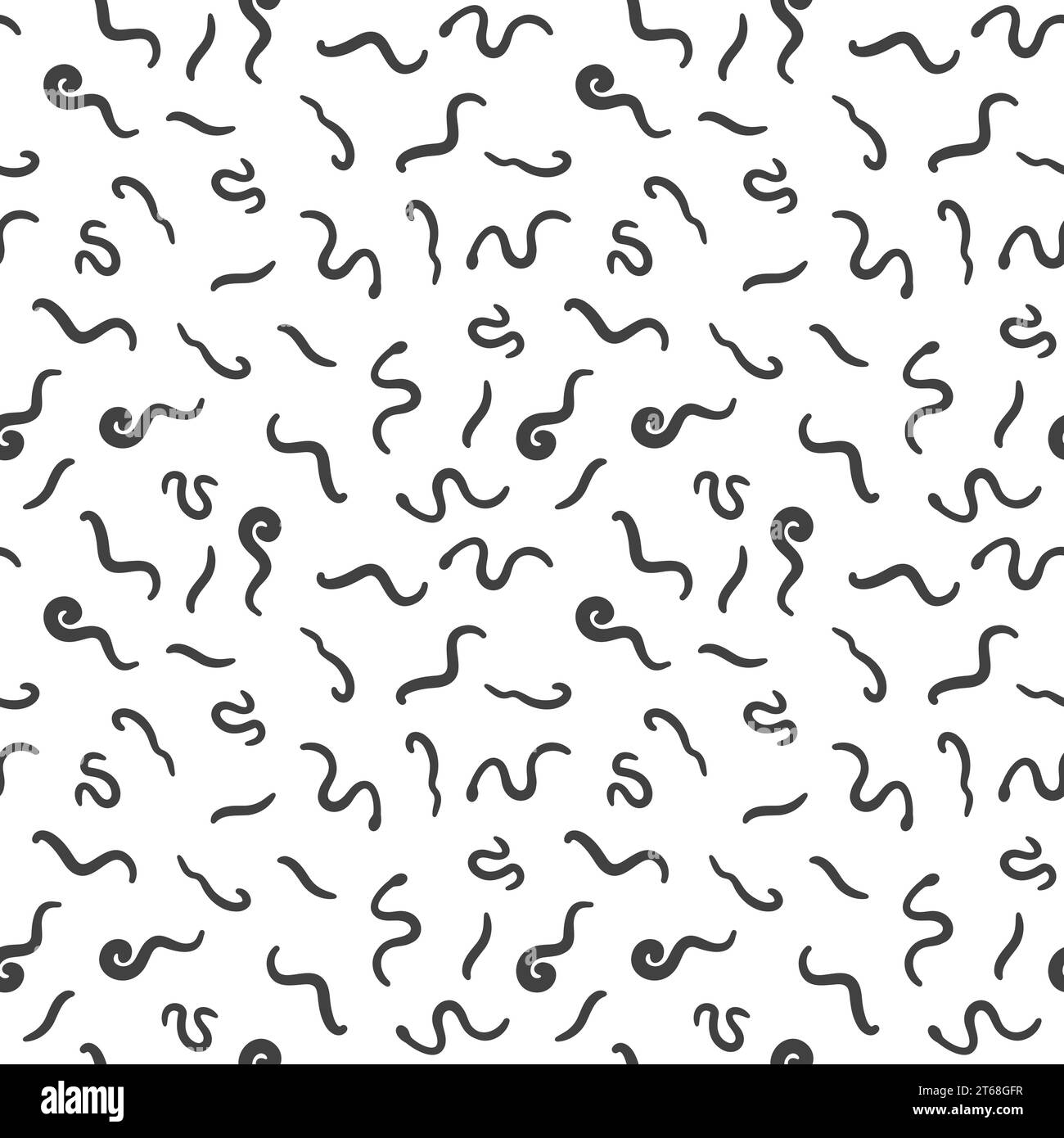 Ascarids - Parasitic Worms vector seamless background - Helminth concept Pattern Stock Vector