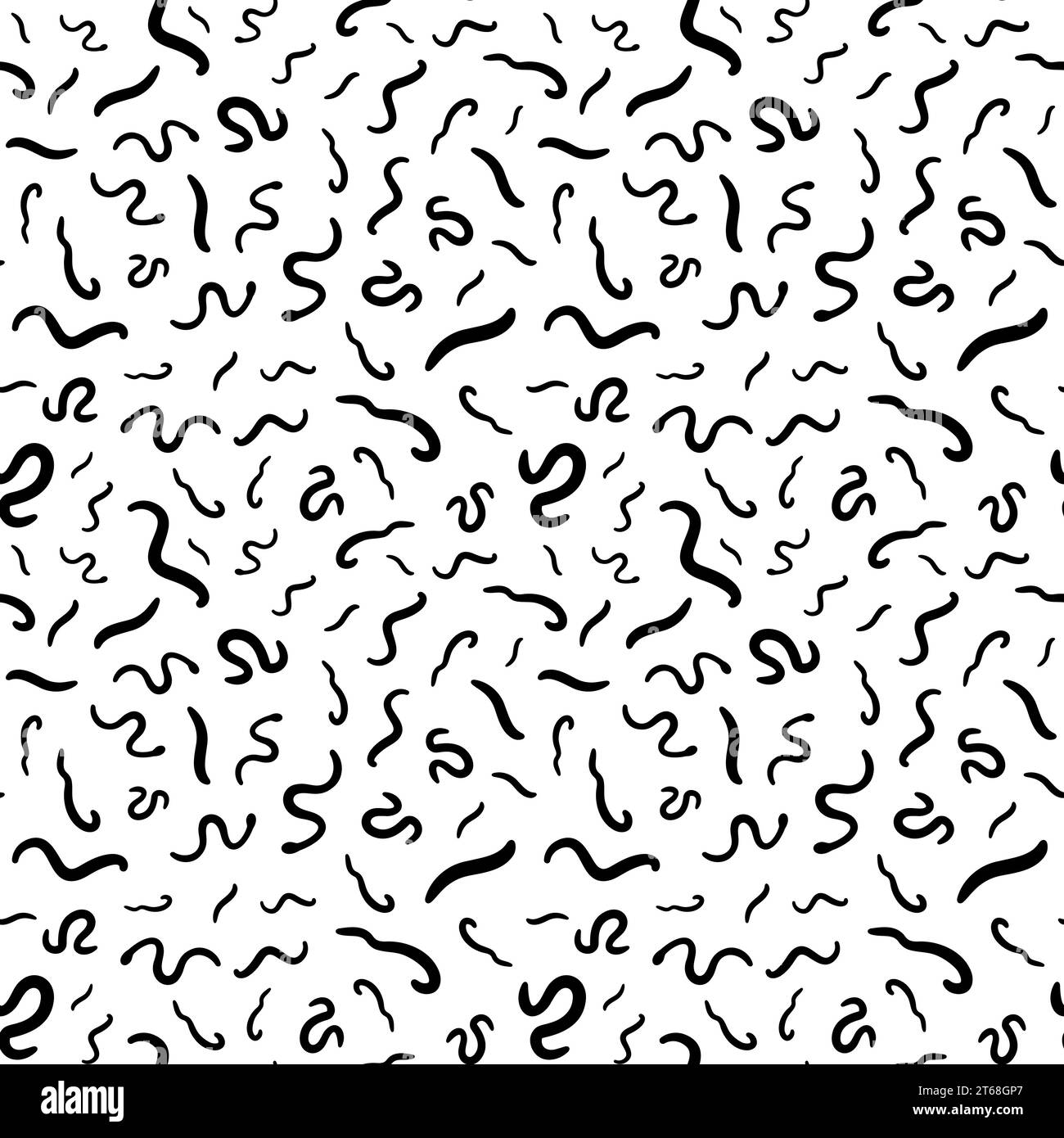 Seamless pattern with Helminths and Roundworms - vector concept background Stock Vector