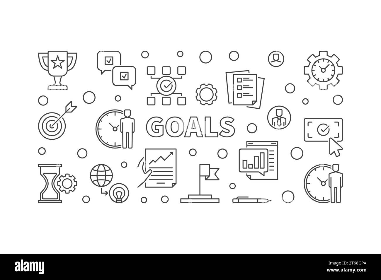Planning successful concept banner Black and White Stock Photos ...