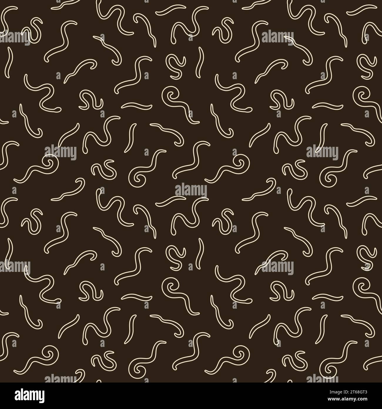 Nemathelminthes Roundworms vector concept outline Seamless Pattern or background Stock Vector
