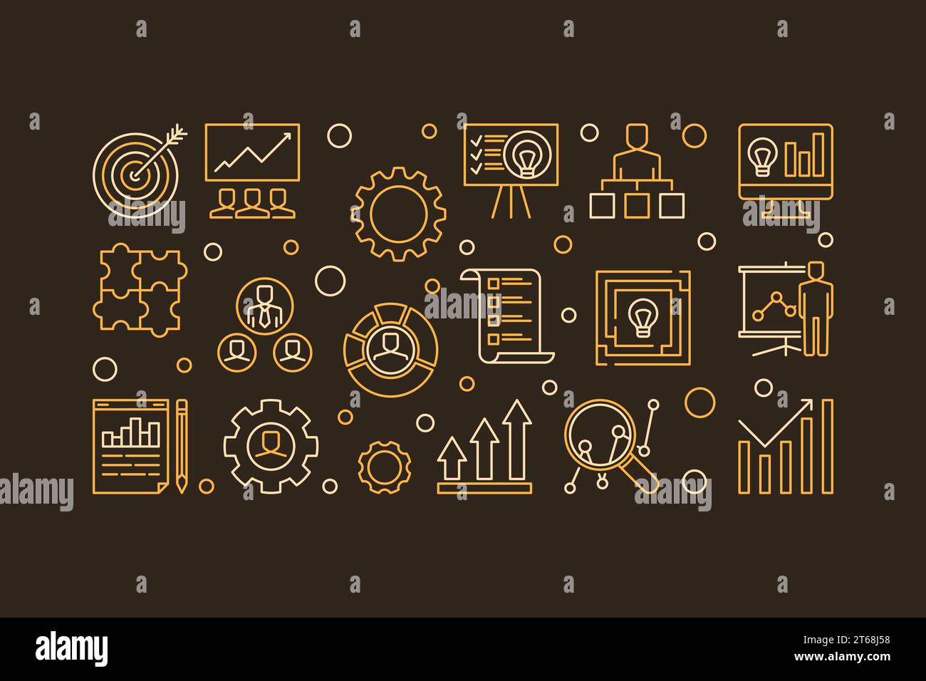 Strategic Planning Process vector concept horizontal outline ...