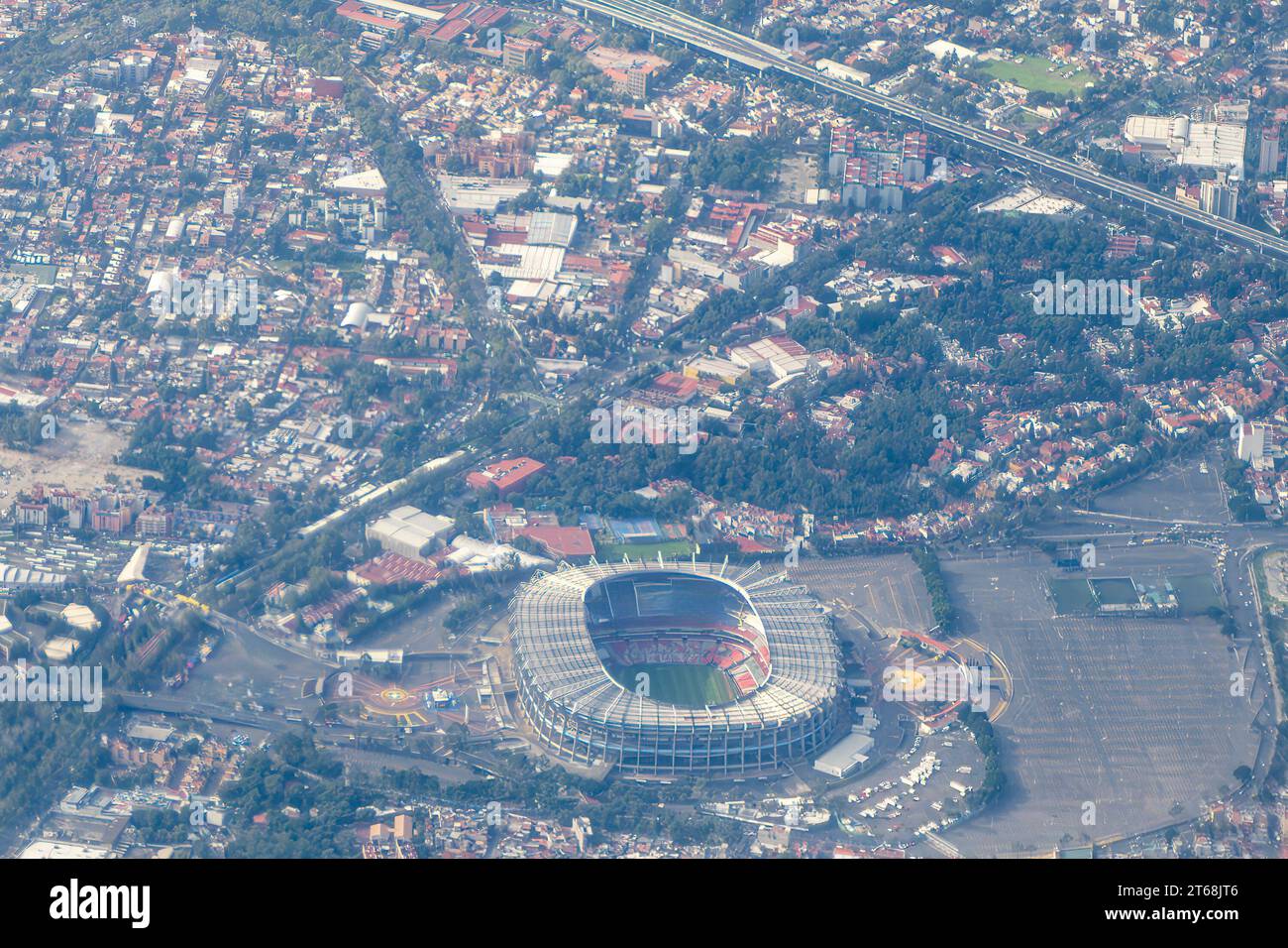 Aztec Stadium mexico city aerial view panorama Stock Photo