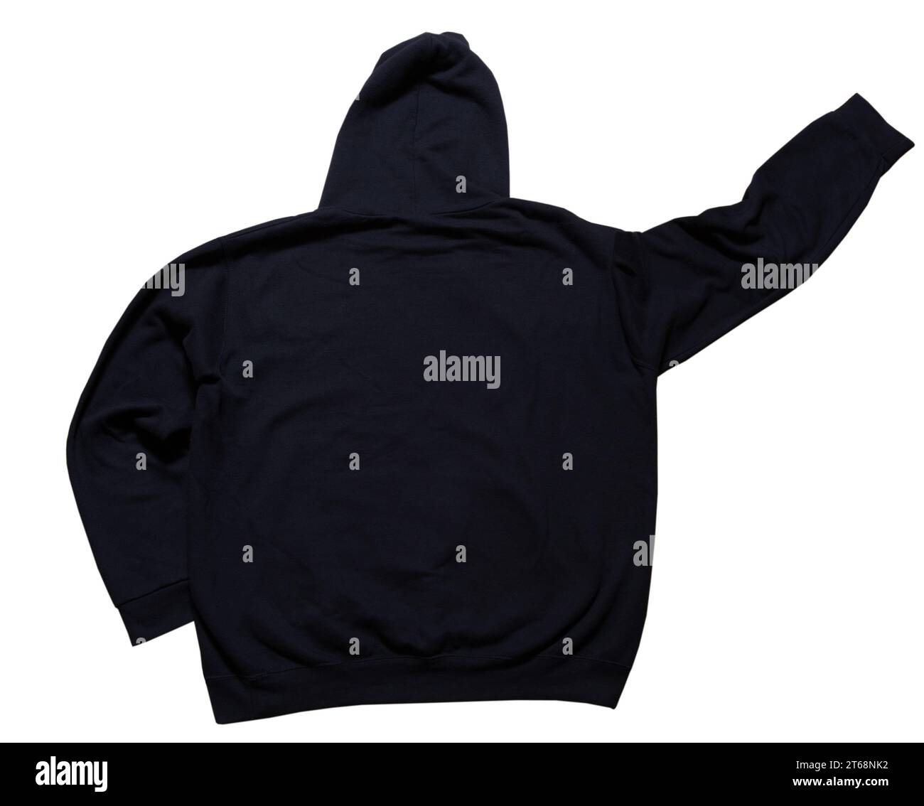 Black hoodie isolated on white background - back view Stock Photo - Alamy