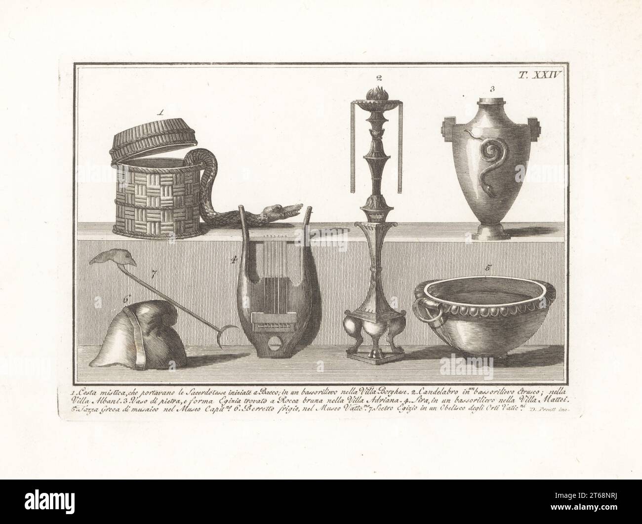 Mystical basket or casta mistica with snake carried by Bacchanale ...