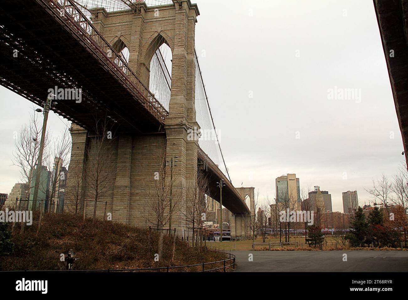 Brooklyn, New York City, NY, USA. View of the Brooklyn Bridge from