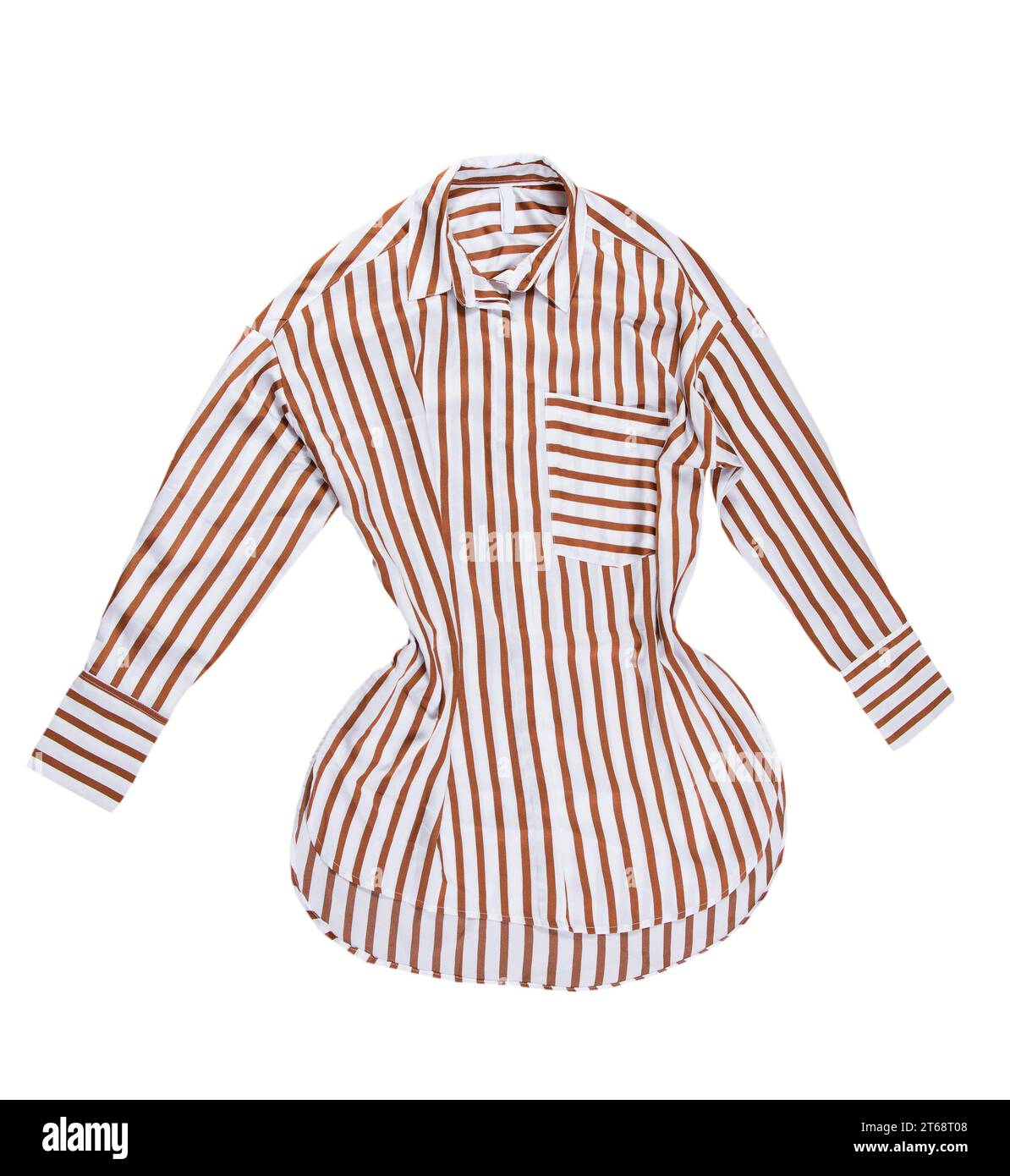 female striped shirt isolated on white background, striped dress — free download
