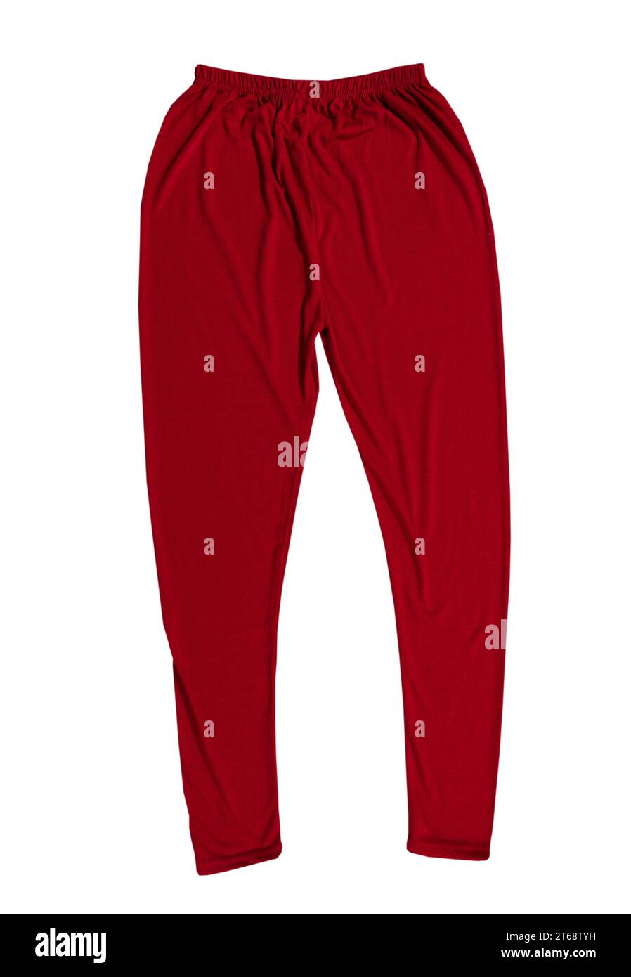 Red pants isolated. Red Leggins Isolated on White Background Stock