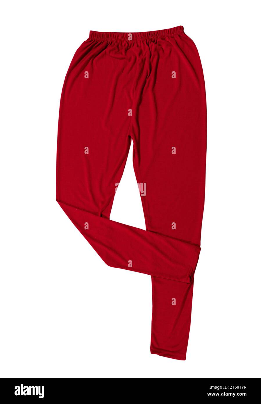 Red pants isolated. Red Leggins Isolated on White Background Stock