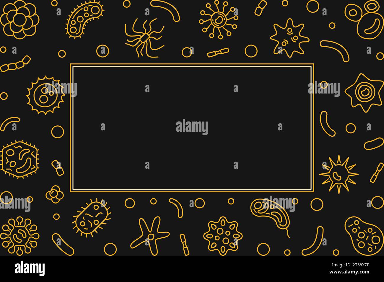 Pathogenicity horizontal frame. Vector concept illustration in thin ...