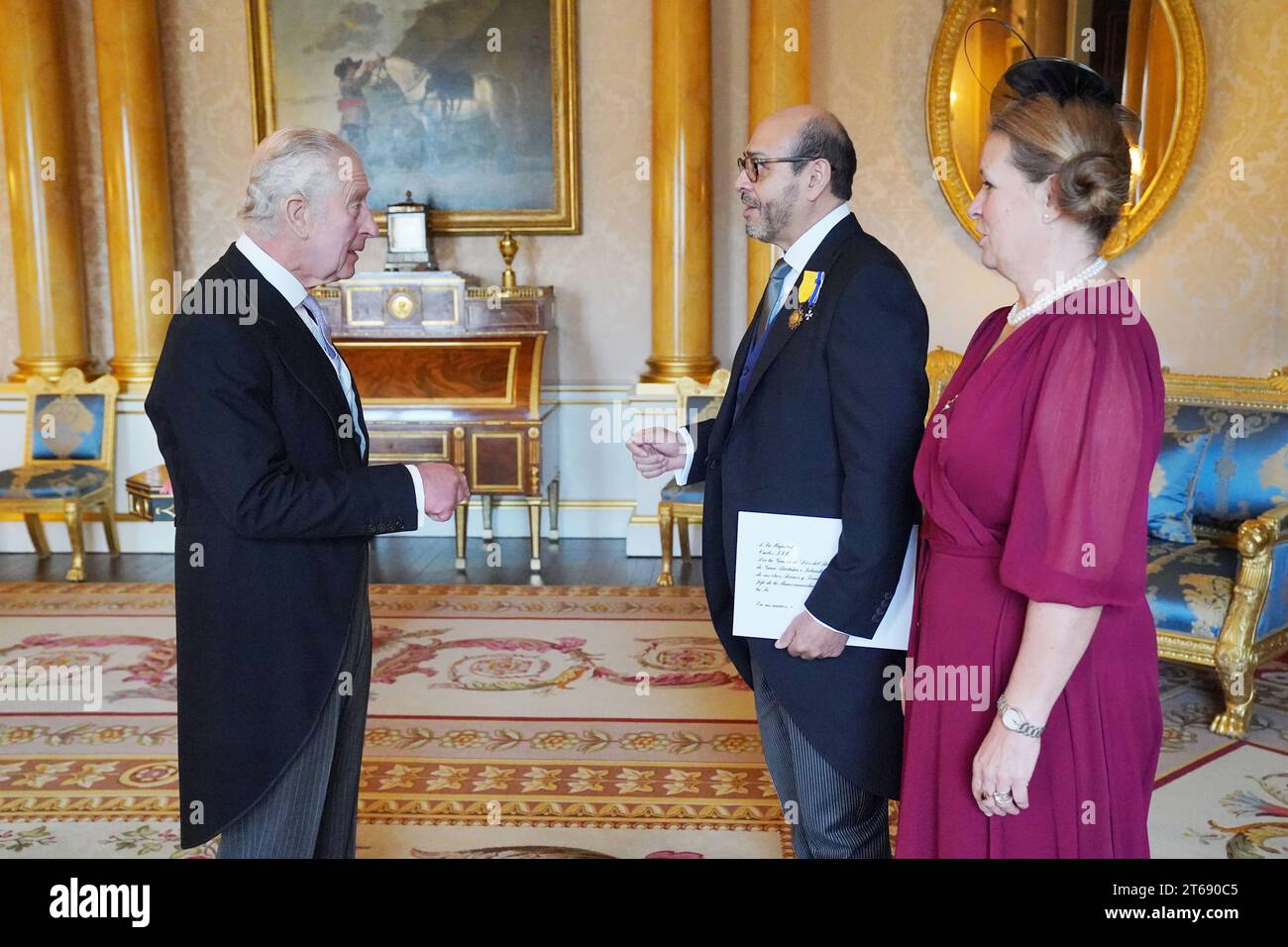 King Charles III receives Luis Vayas Valdivieso, the Ambassador of
