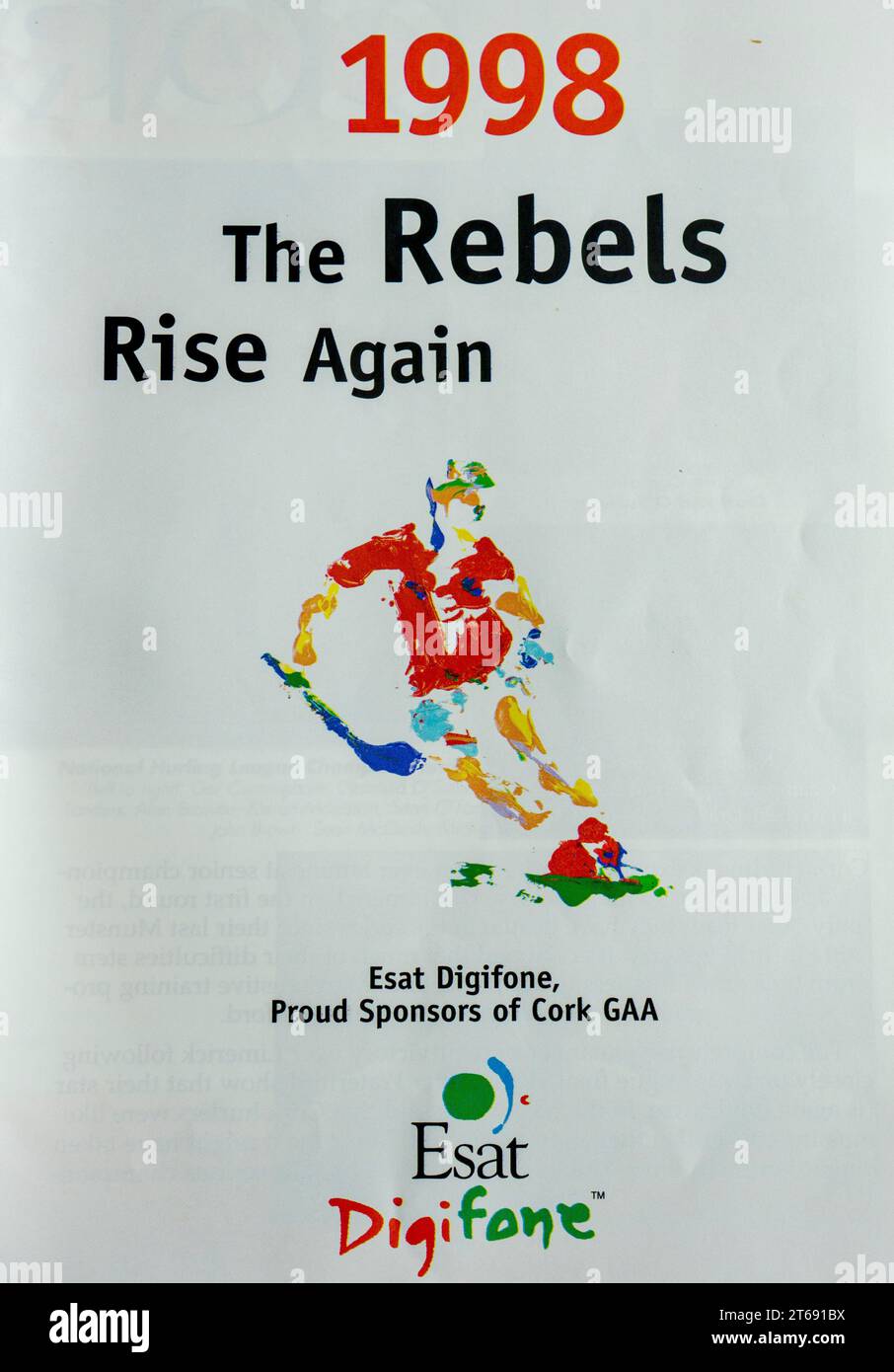 A 1998 advertisement for Esat Digfone  the Irish mobile phone company set up by Denis O’Brien in 1997. It was acquired by O2 in 2006. Stock Photo