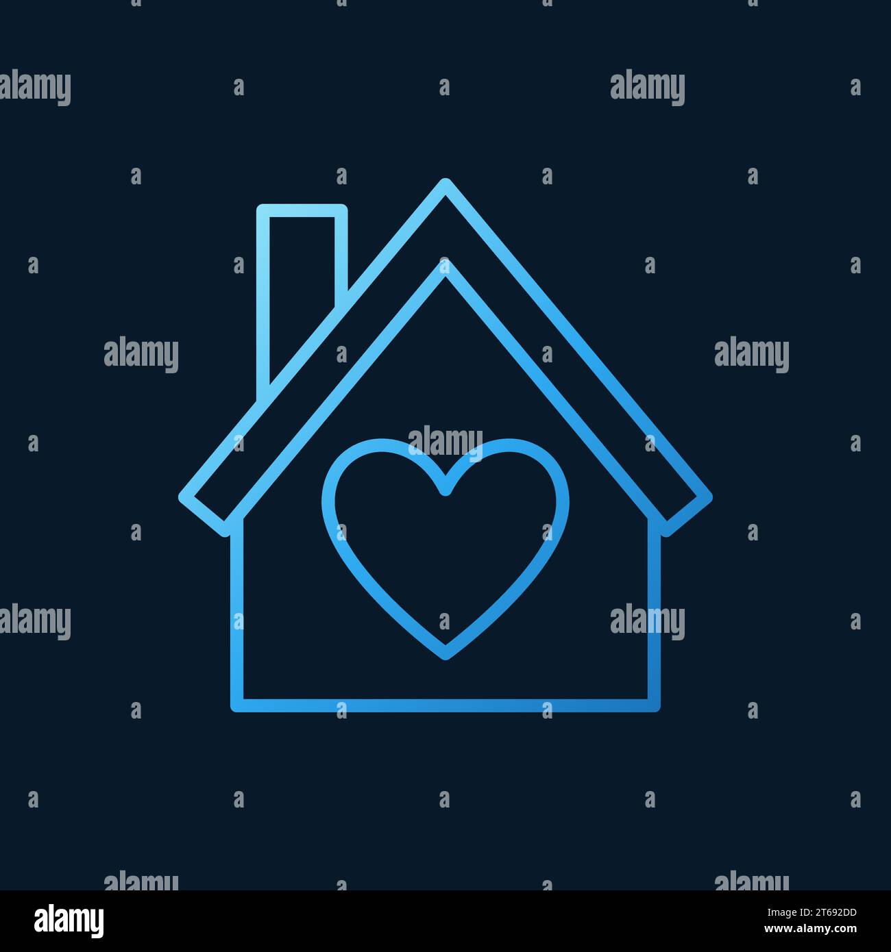 Blue Heart In Blue Circle
